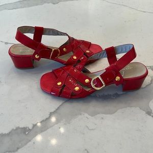 AGL red patent sandals